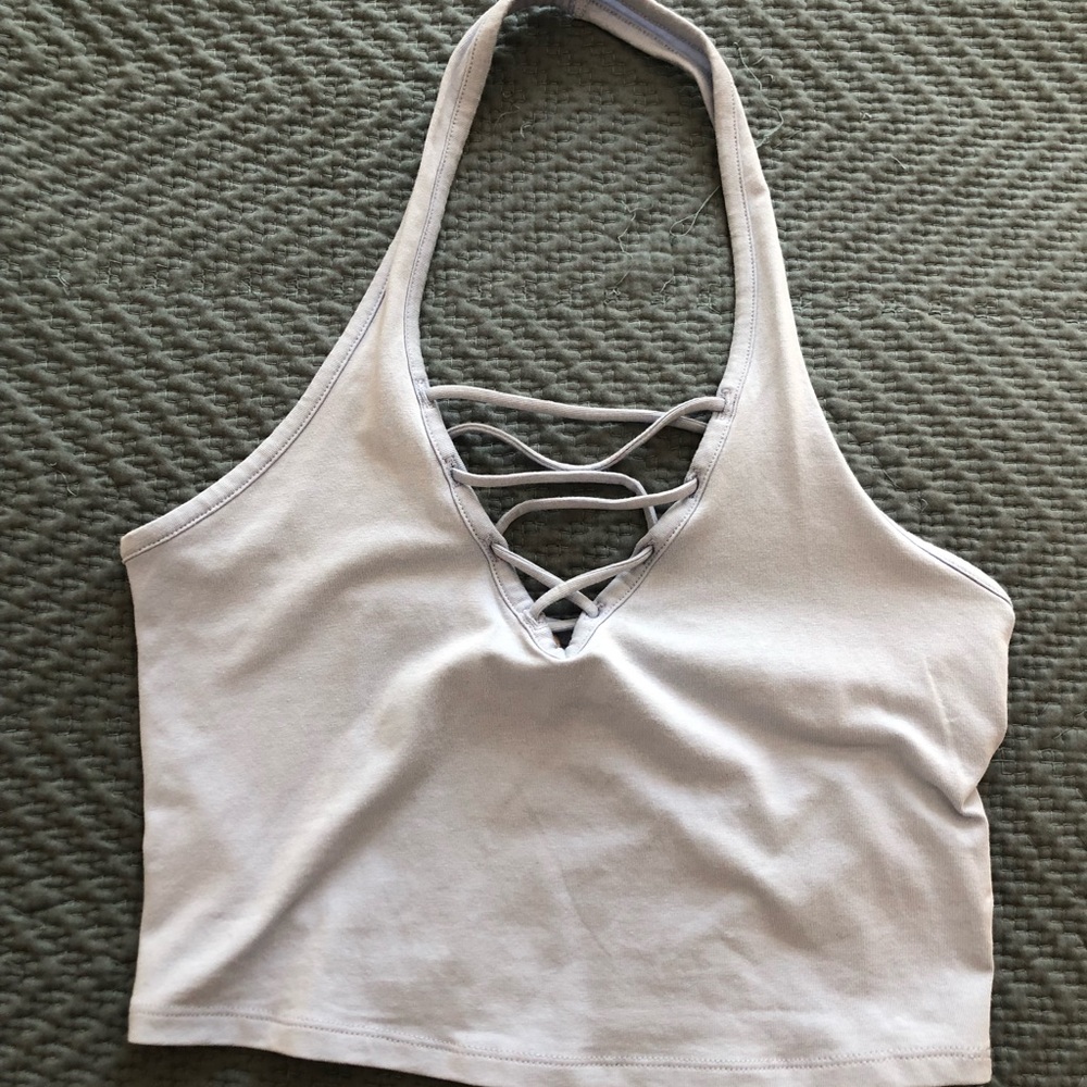 Blue Halter Top - Express
